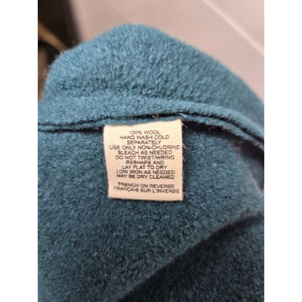 Sleeping on Snow Anthropologie Green Felted Wool Peplum Cardigan Jacket - Picture 12 of 12